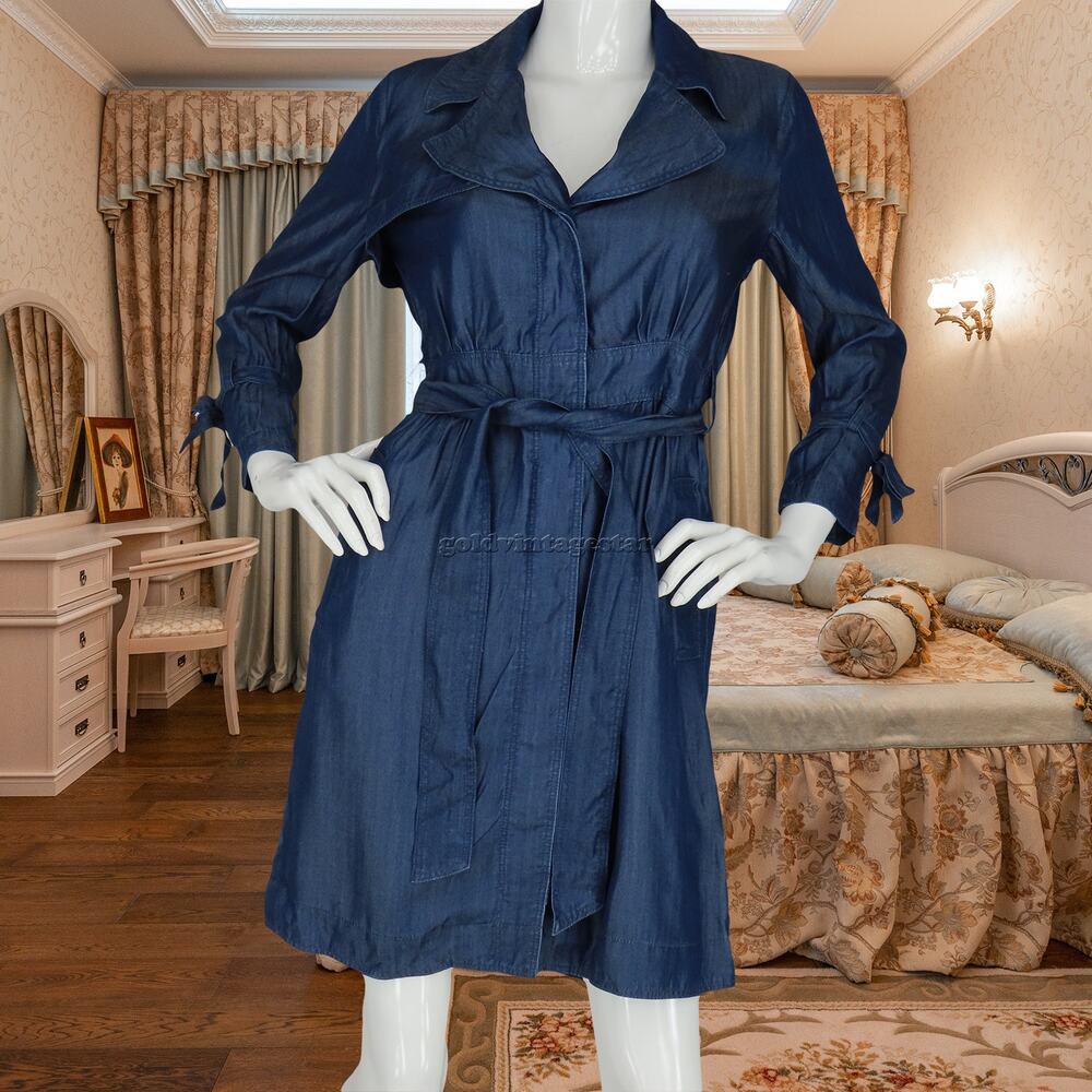 Banana Republic Denim Indigo Cinched Waist Dress XS